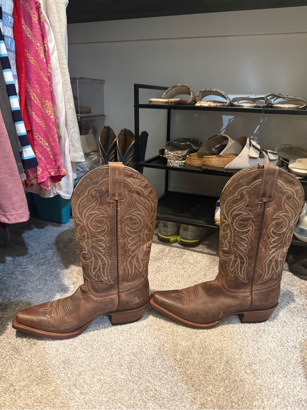 Women’s Shyanne Brown Leather Western Pull-On Cowboy Boots - Picture 2 of 8